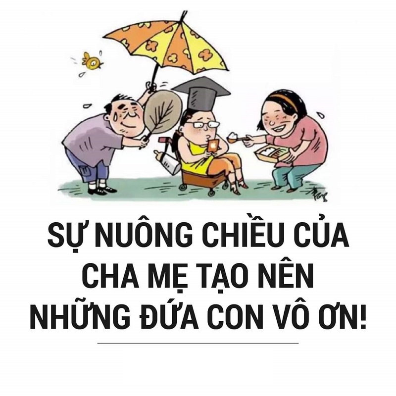Không nên cưng chiều con quá mức