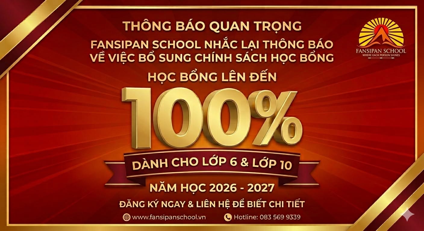 THÔNG BÁO QUAN TRỌNG: BỔ SUNG CHÍNH SÁCH HỌC BỔNG NĂM HỌC 2026 – 2027