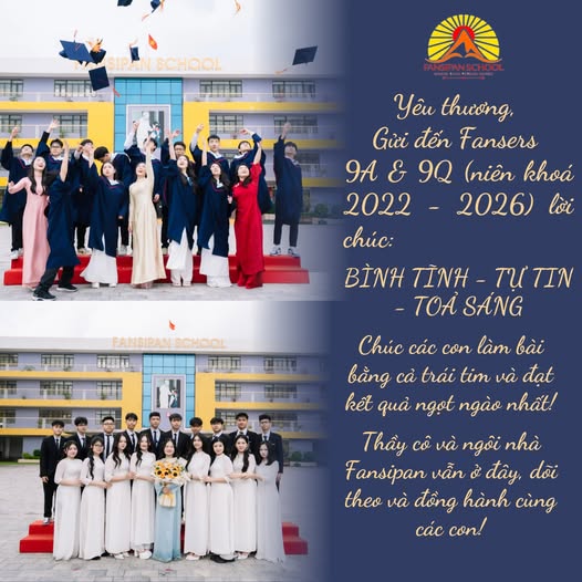 THƯ GỬI HỌC SINH LỚP 9 CỦA TRƯỜNG FANSIPAN