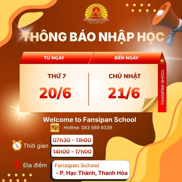 THÔNG BÁO NHẬP HỌC NĂM HỌC 2026 – 2027