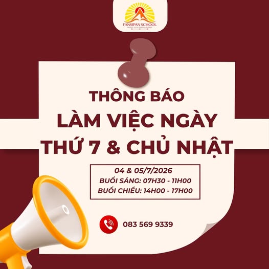 THÔNG BÁO LỊCH LÀM VIỆC CUỐI TUẦN