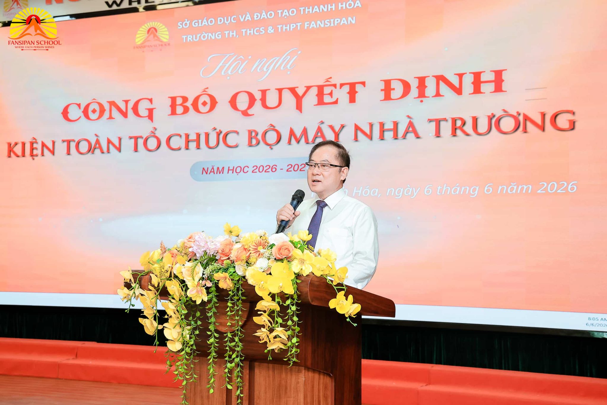 [FANSIPAN SCHOOL] HỘI NGHỊ CÔNG BỐ QUYẾT ĐINH KIỆN TOÀN TỔ CHỨC BỘ MÁY NHÀ TRƯỜNG