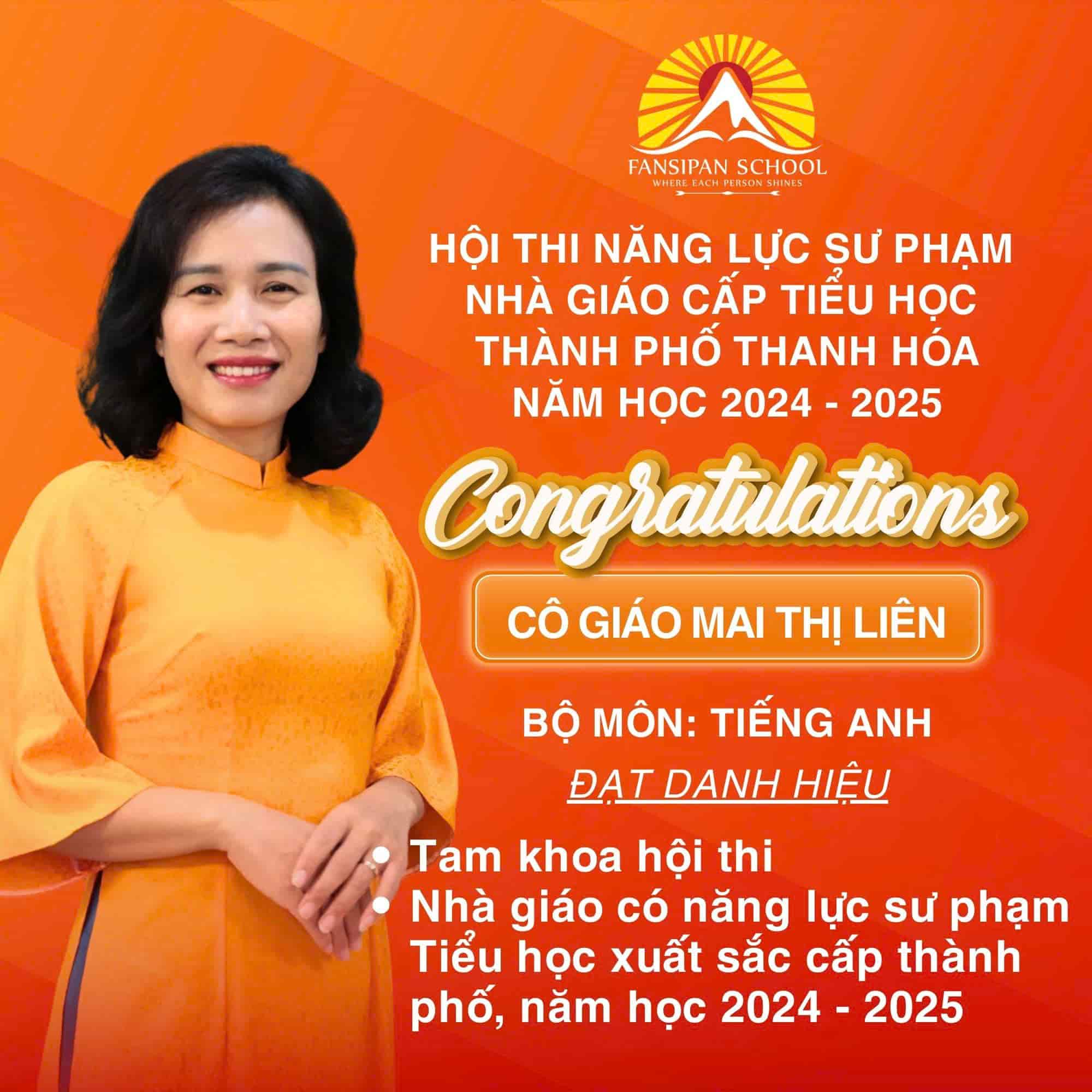 VINH DANH NHÀ GIÁO XUẤT SẮC – NHÀ GIÁO GIỎI CẤP TIỂU HỌC THÀNH PHỐ THANH HÓA, NĂM HỌC 2024 – 2025
