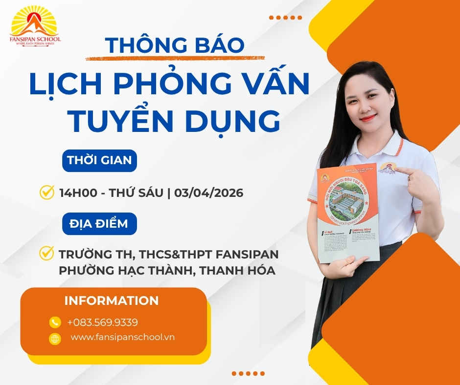 THÔNG BÁO LỊCH PHỎNG VẤN TUYỂN DỤNG GIÁO VIÊN NĂM HỌC 2026 – 2027